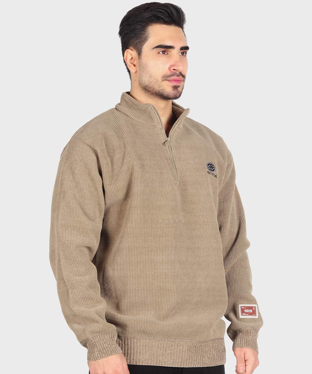           شیری مشکی عسلی خاکی پاییزه پلیور 6094  - تصویر 13