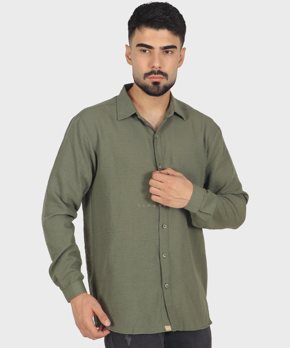                                           آبی خاکی قهوه ای شیری سبز مشکی پیراهن لش 4409  - تصویر 17