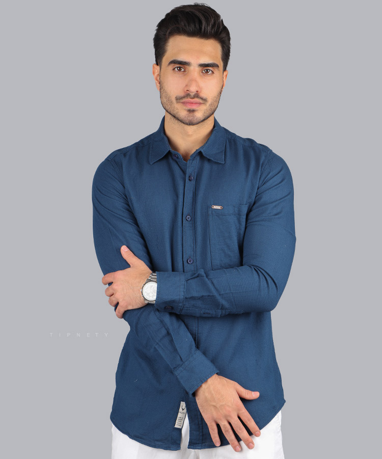 پیراهن مردانه آستین بلند کنفی 0831