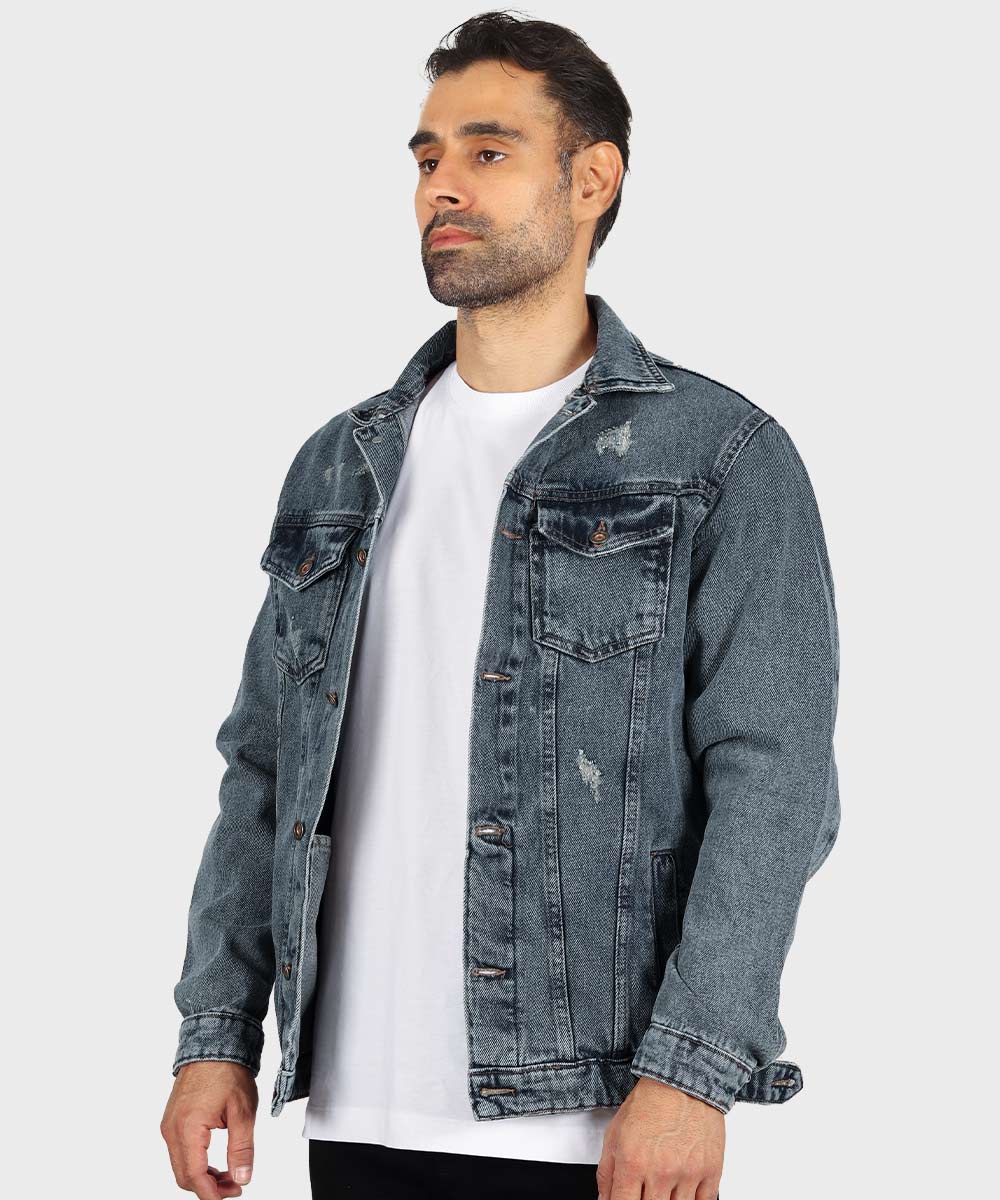     آبی چرک زمستانه کت جین 0213  - تصویر 4