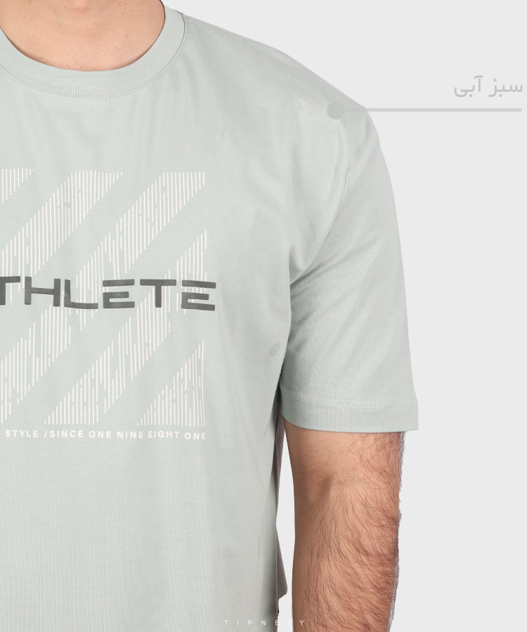                     سفید سبز آبی مشکی شتری تیشرت چاپی 1415  - تصویر 6