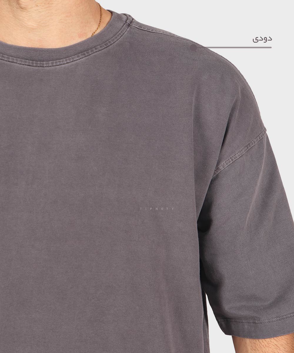             نفتی دودی شکلاتی لجنی آبی تیشرت لش 1761  - تصویر 9