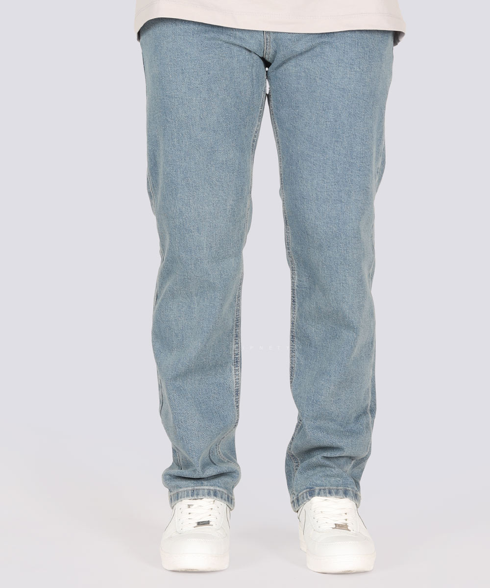 شلوار جین راسته مردانه آبی 3126