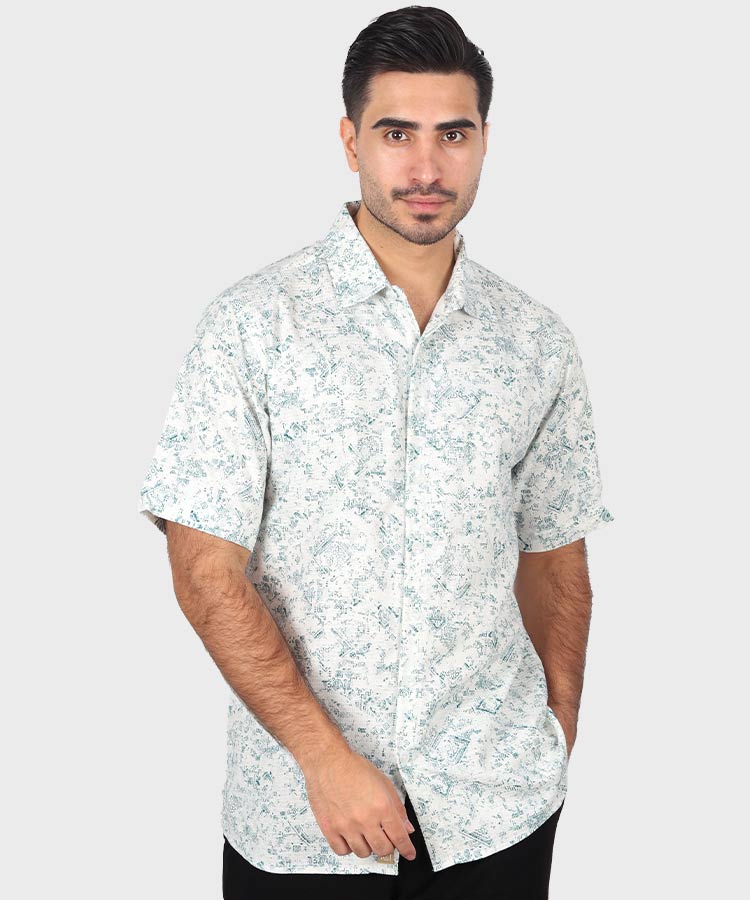 پیراهن مردانه لش و آستین کوتاه 4349