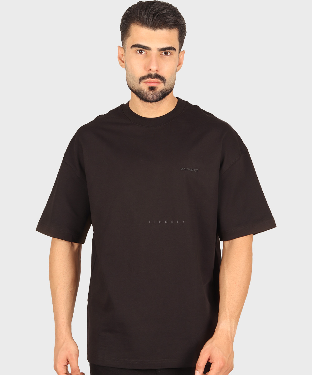 تیشرت لش مشکی ساده برند ماچینیست 1781