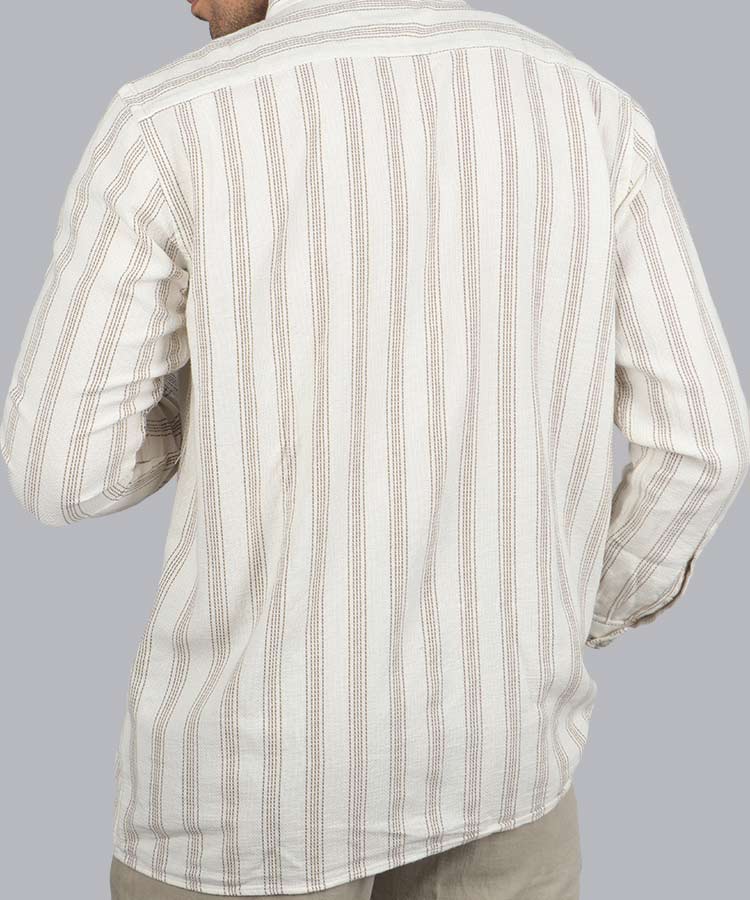                         قهوه ای پیراهن آستین بلند فیت 1114  - تصویر 5