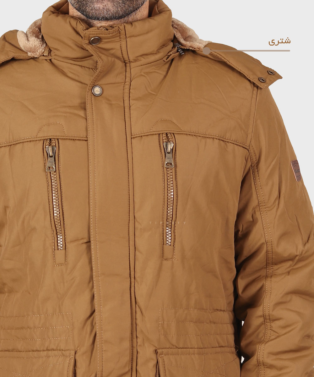                 لجنی شتری مشکی زمستانه کاپشن 1922  - تصویر 5