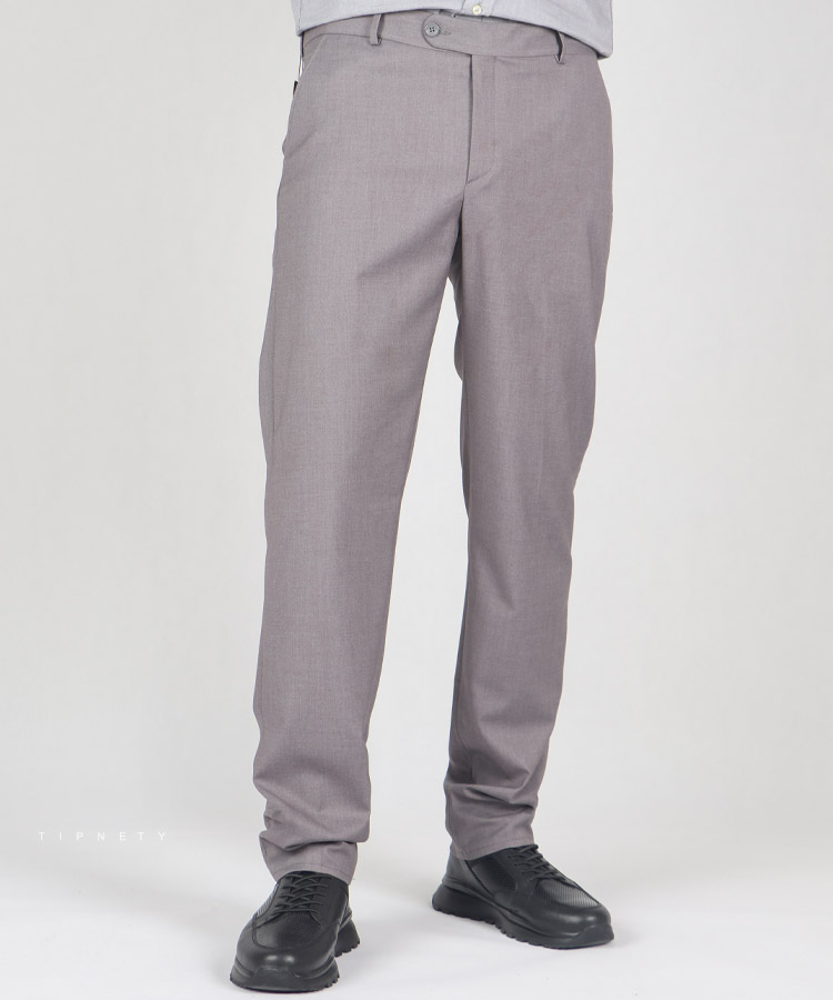                                           طوسی روشن شکلاتی کرم طوسی تیره سورمه ای مشکی شلوار پارچه ای راسته 0909  - تصویر 3