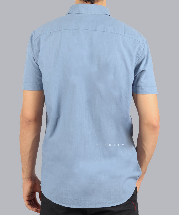                                                                                           مشکی سورمه ای آبی سفید پیراهن آستین کوتاه فیت 5340  - تصویر 9