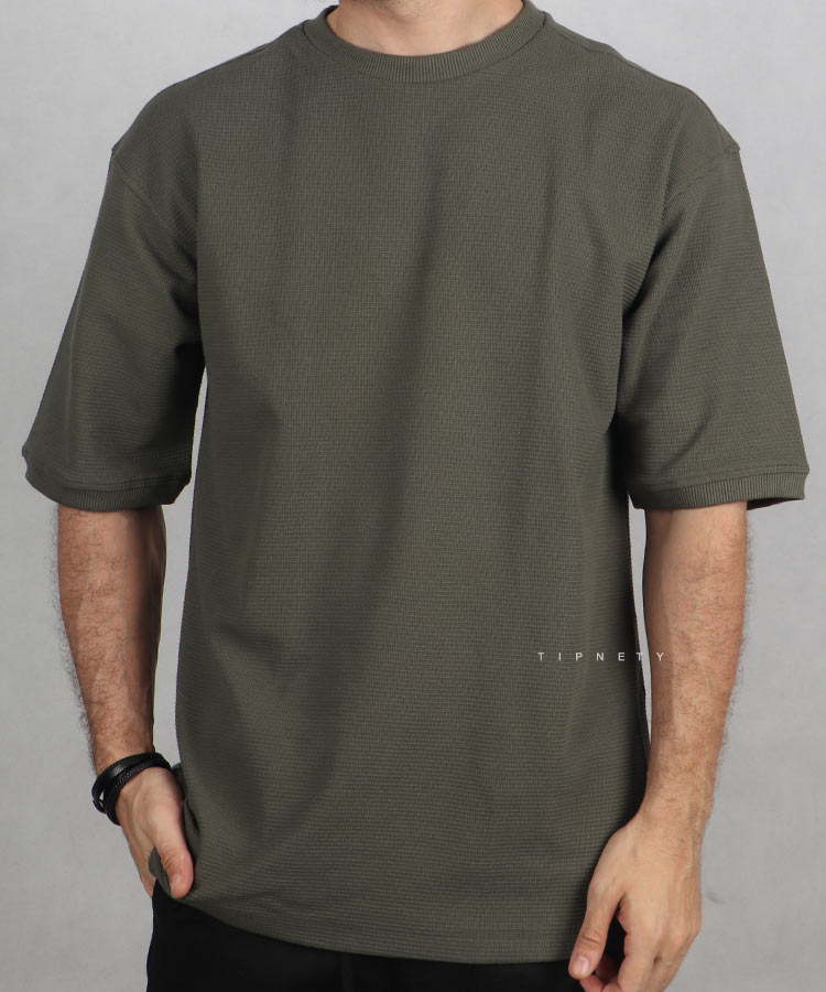                                                                                                                                                 کرم سفید لجنی یشمی دودی سبز مشکی سورمه ای تیشرت لش 1599  - تصویر 7