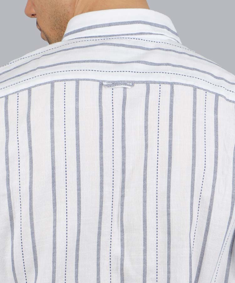                                                     آبی تیره پیراهن آستین بلند فیت 1247  - تصویر 4