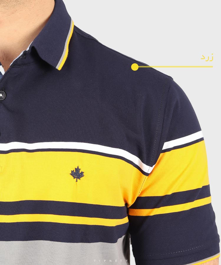                                         سبز زرد قرمز آبی تیشرت یقه دار 7831  - تصویر 8