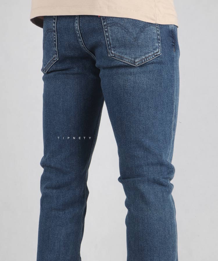 شلوار جین اسلیم مردانه آبی 6036