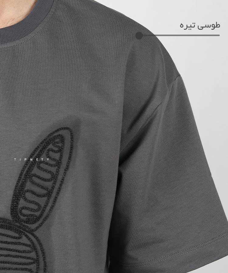                         پسته ای طوسی تیره خاکی تیشرت لش 3617  - تصویر 7