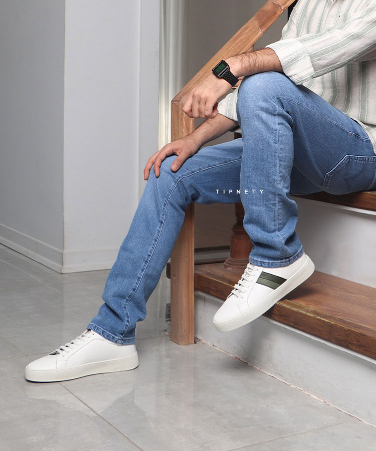 شلوار جین اسلیم مردانه آبی روشن 4036