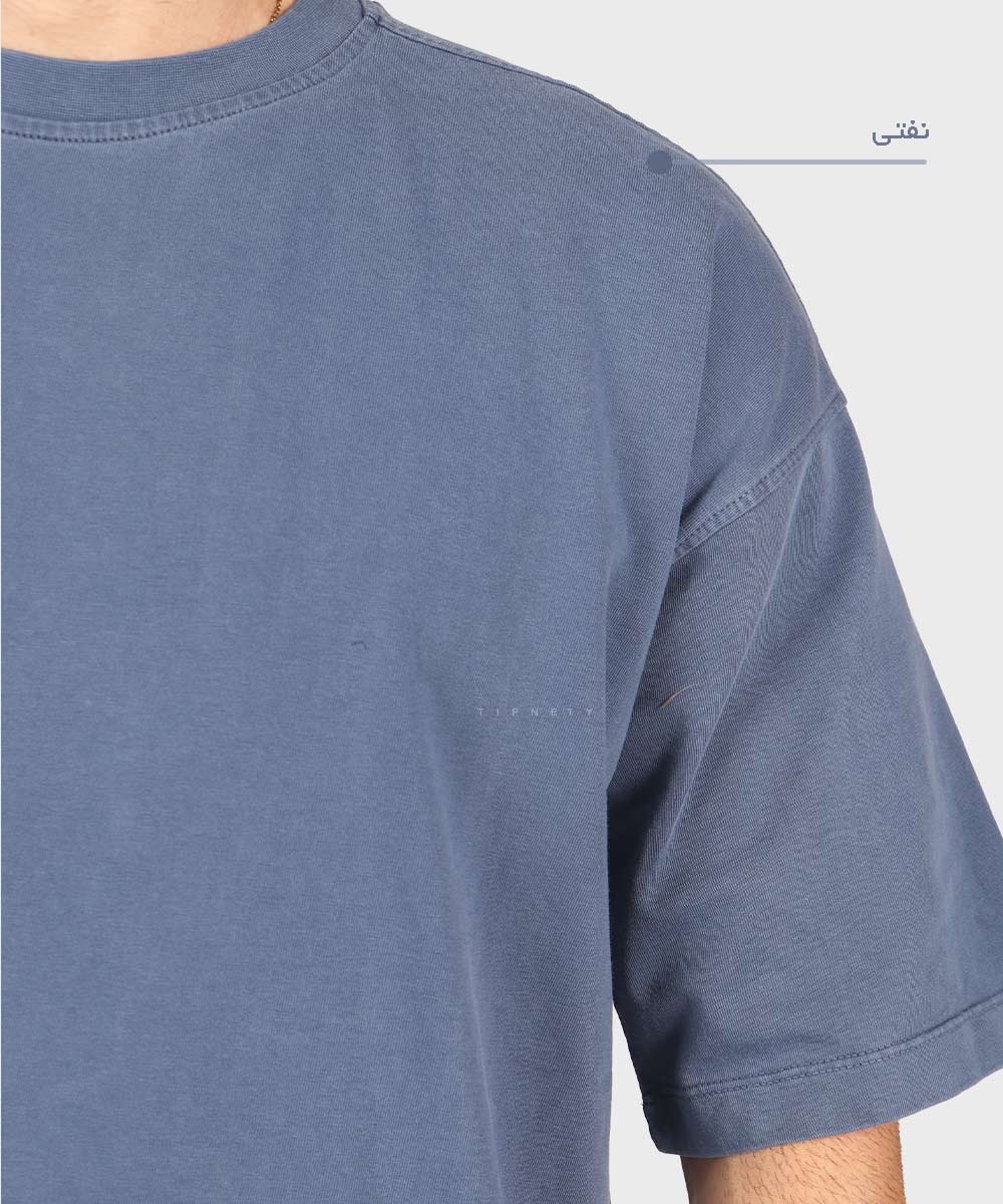             نفتی دودی شکلاتی لجنی آبی تیشرت لش 1761  - تصویر 8