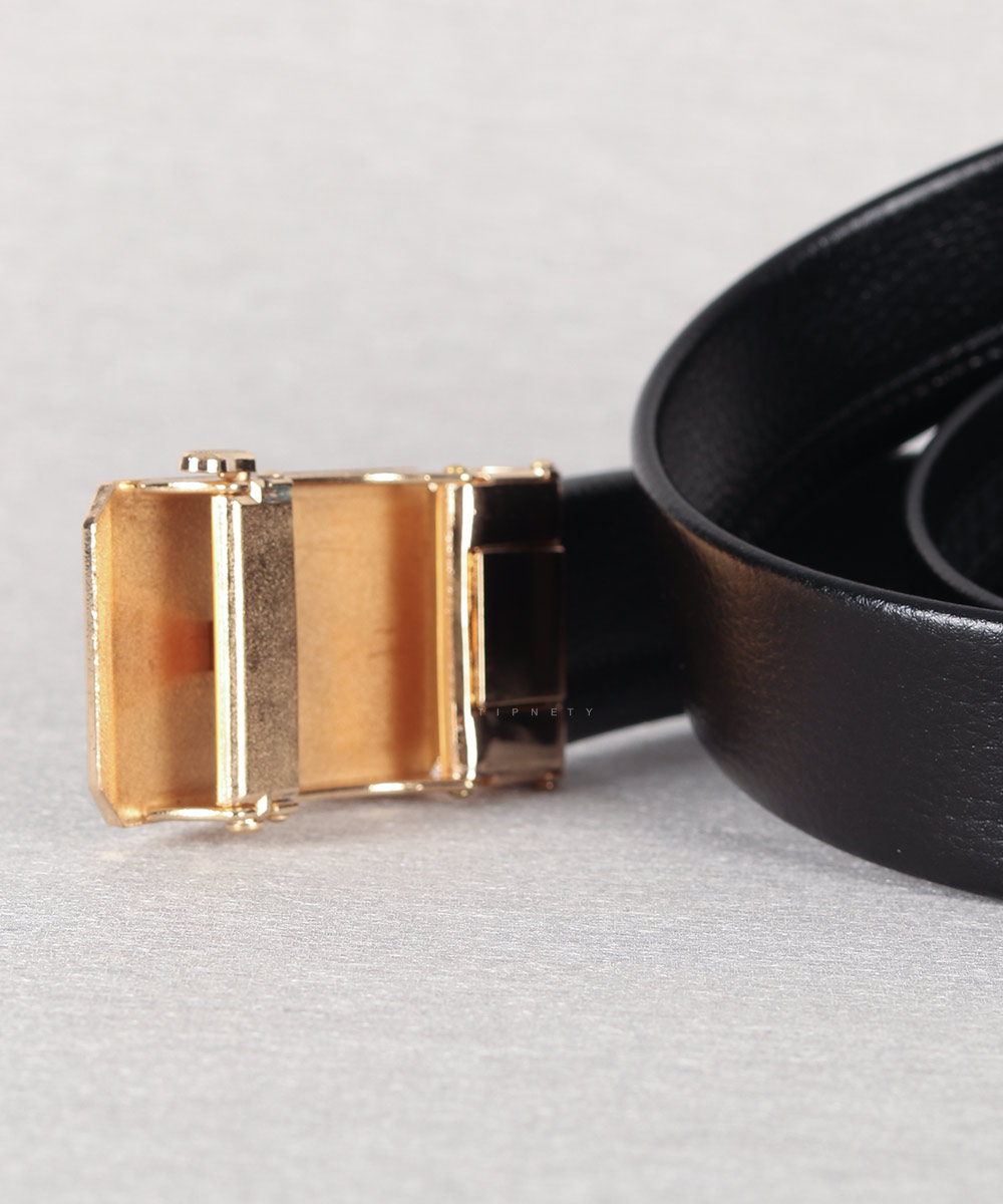 کمربند ریلی مردانه مشکی مستطیلی 1388