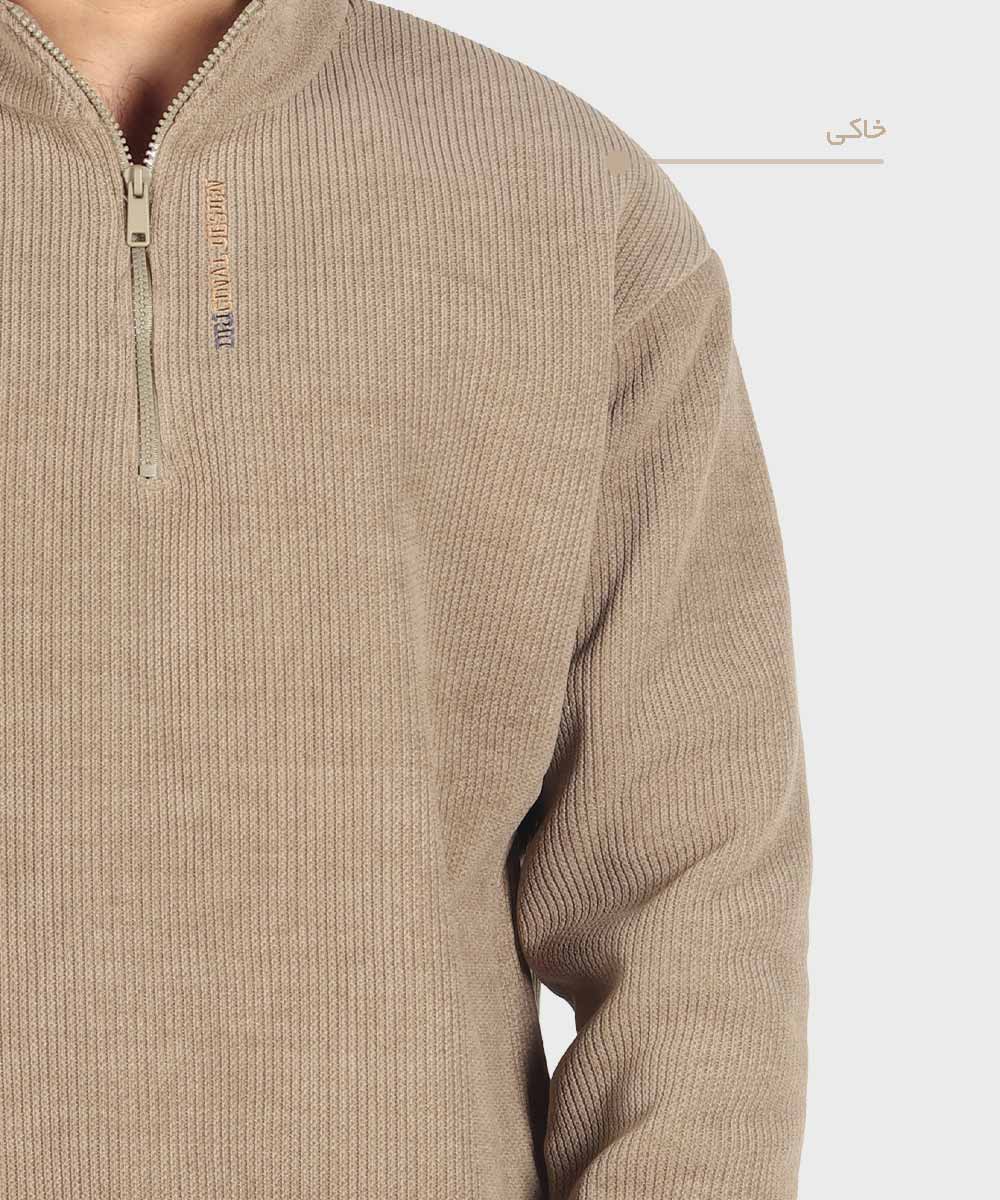 مشکی عسلی خاکی پاییزه پلیور 6095  - تصویر 6