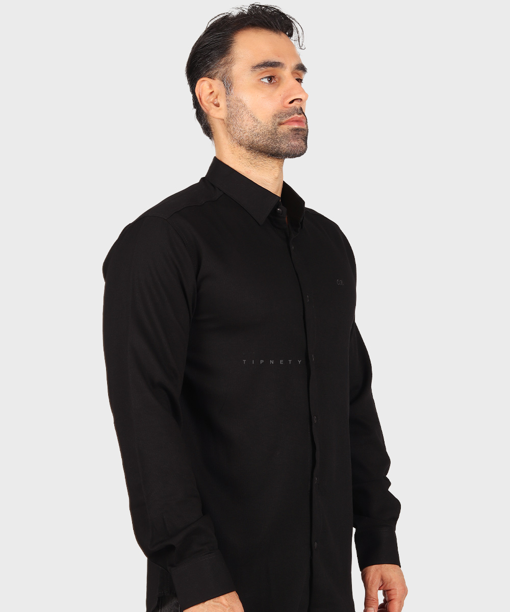                                                                                 مشکی طوسی روشن سورمه ای لجنی نفتی نسکافه ای فیروزه ای پیراهن آستین بلند فیت 0367  - تصویر 18