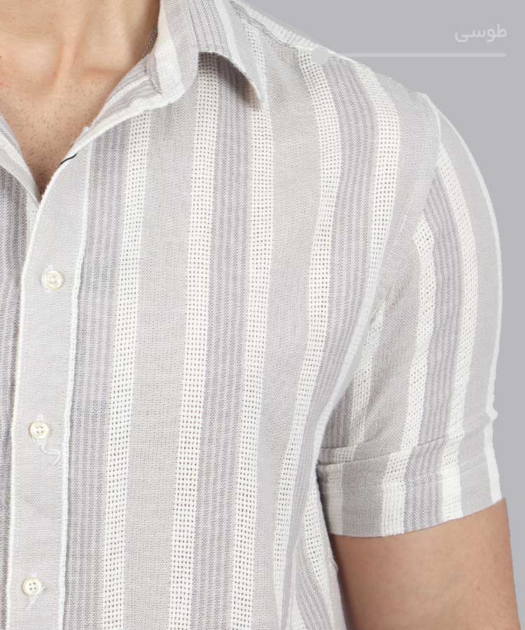 پیراهن آستین کوتاه مردانه مجلسی 4351