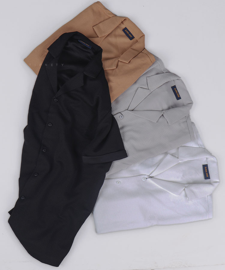                     سفید مشکی دارچینی طوسی روشن پیراهن یقه انگلیسی 1178  - تصویر 3