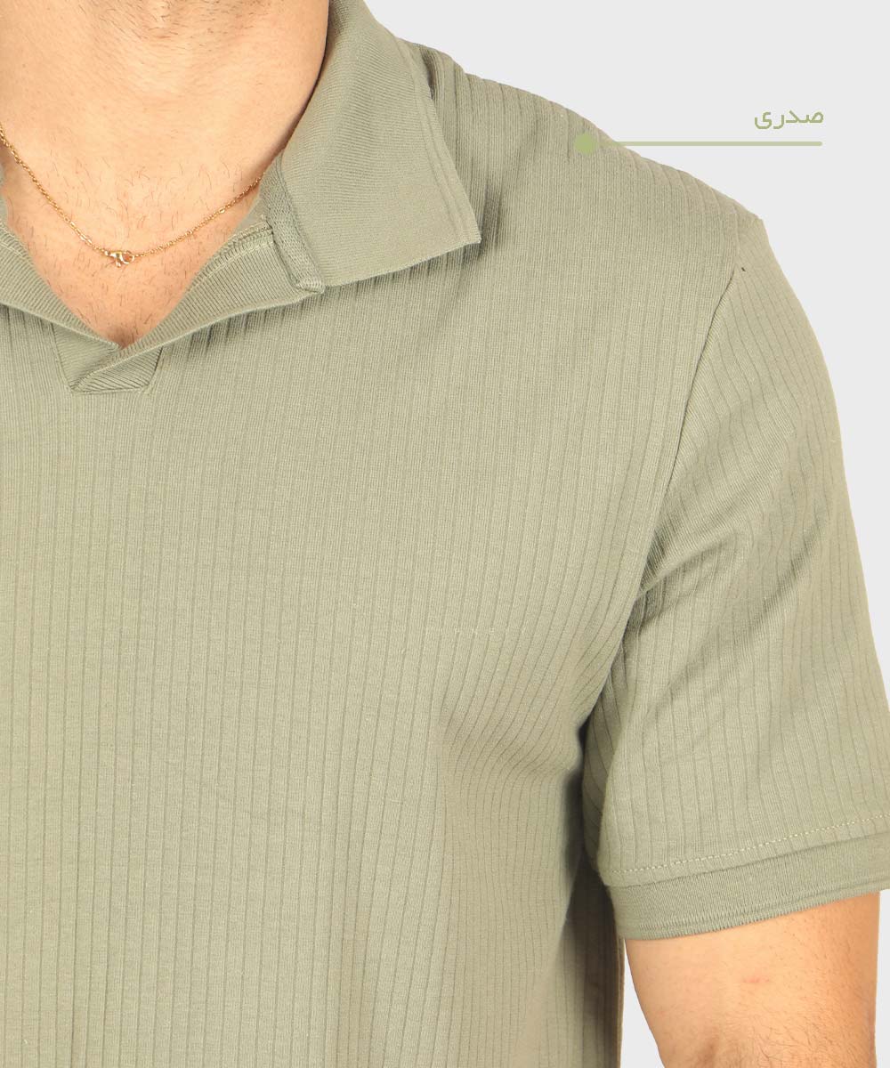                                     سورمه ای صدری آجری آبی روشن مشکی خاکی یشمی کرم تیشرت یقه دار 1756  - تصویر 16