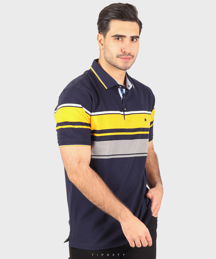                                         سبز زرد قرمز آبی تیشرت یقه دار 7831  - تصویر 4