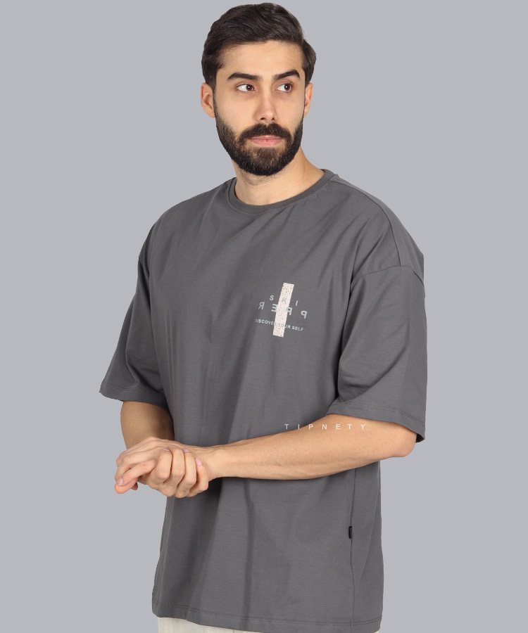                                                                                                                                                                         یشمی طوسی تیره سفید مشکی سورمه ای تیشرت لش 1651  - تصویر 5