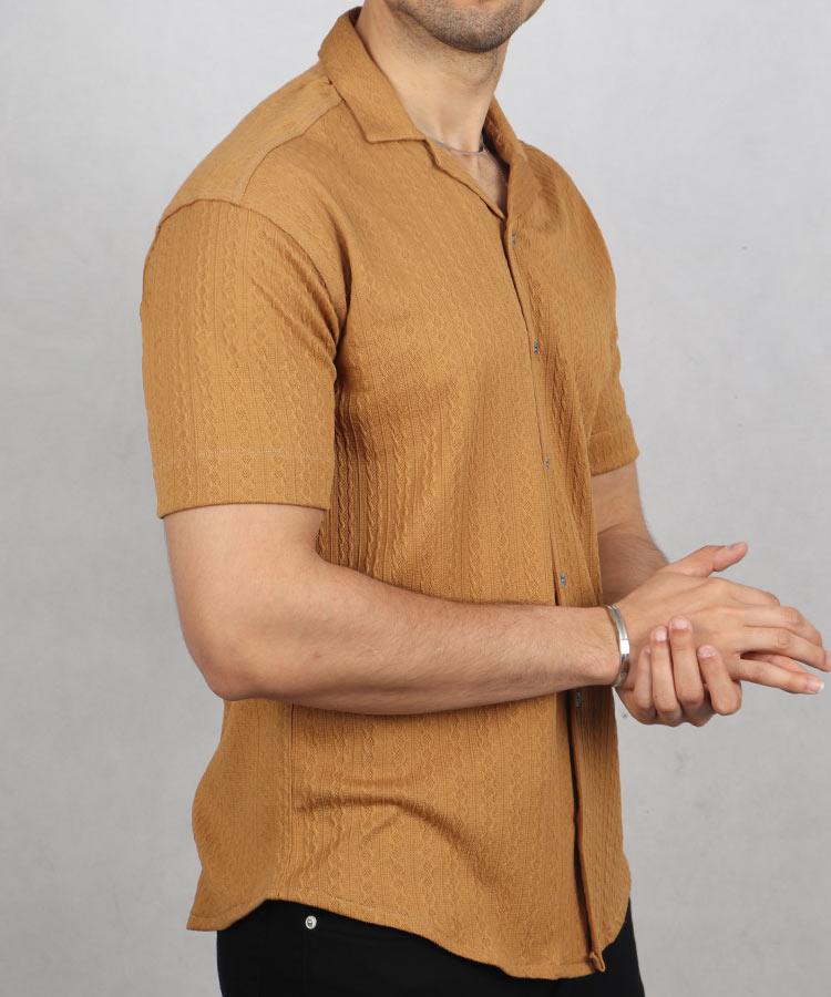                                                                                                                                   یشمی شتری شیری مشکی پیراهن یقه انگلیسی 0335  - تصویر 8