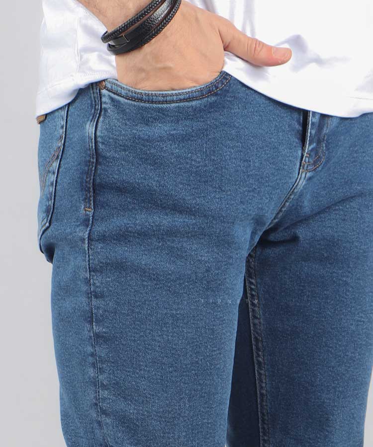 شلوار جین راسته مردانه آبی 3800