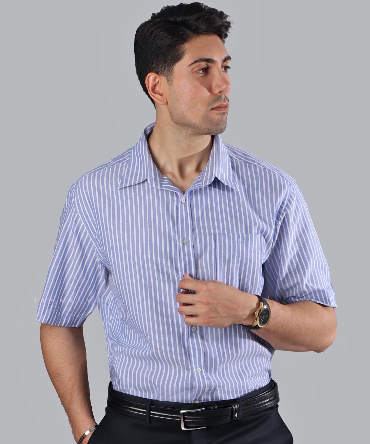 پیراهن آستین کوتاه مردانه مجلسی 0969